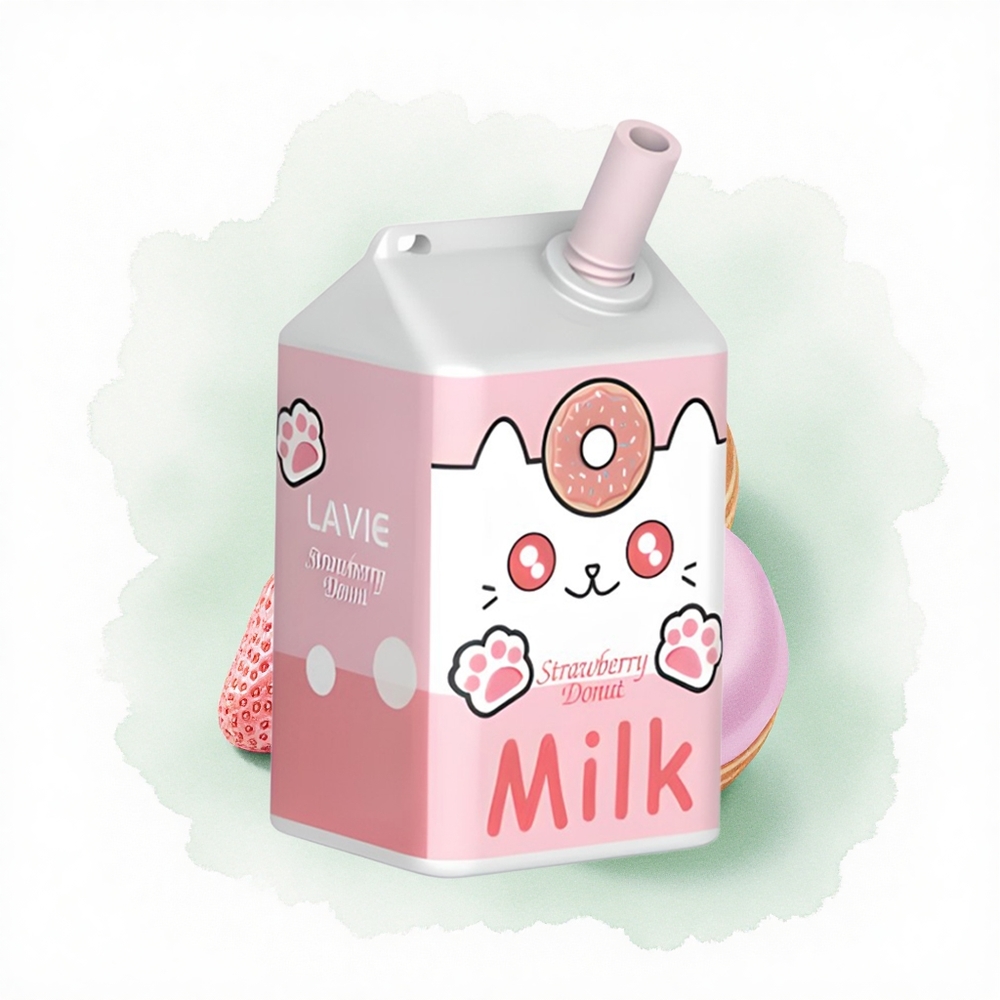 Lavie Milk 7000 Puffs Çilekli Donut 600mAh Tip C Şarj