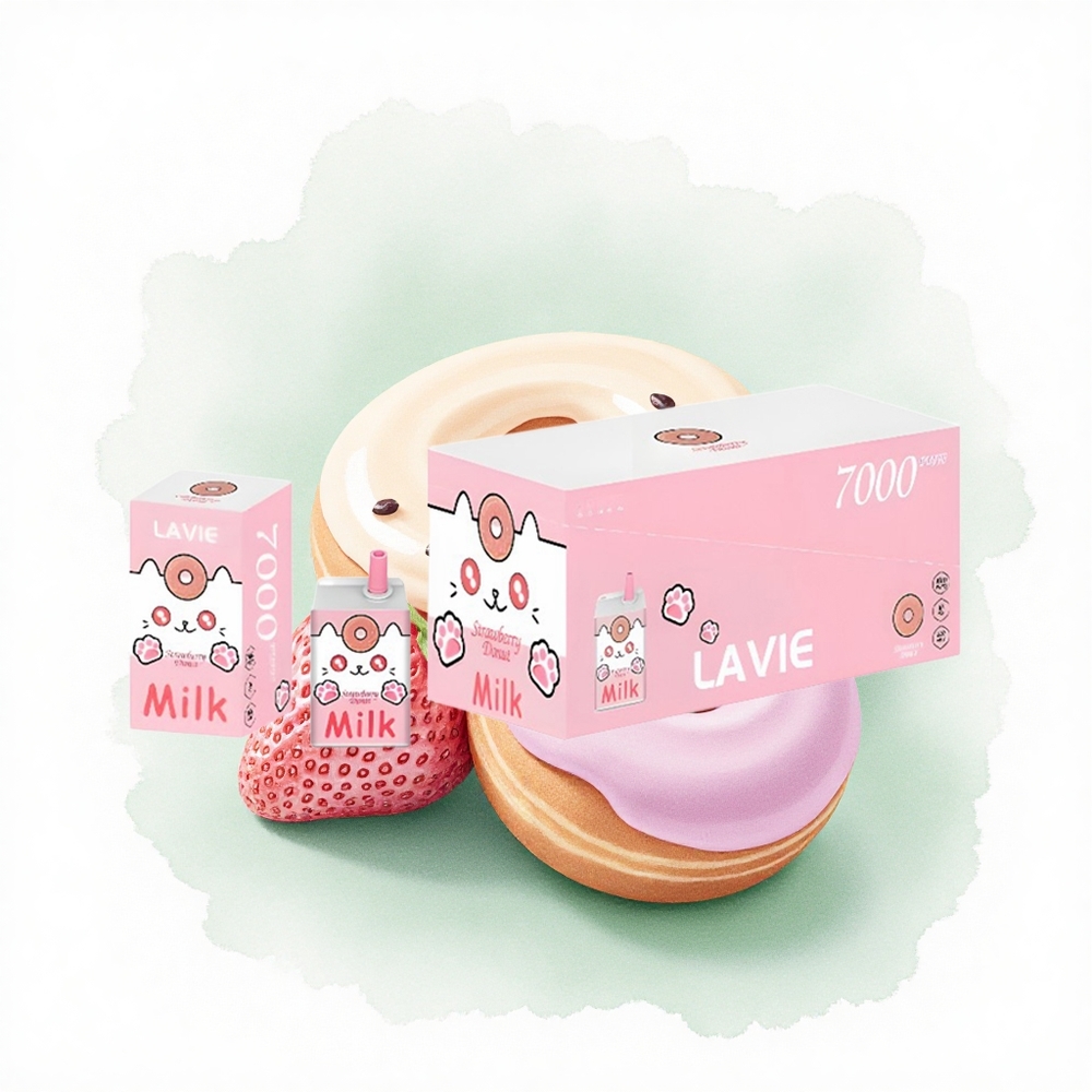 Lavie Milk 7000 Puffs Çilekli Donut 600mAh Tip C Şarj