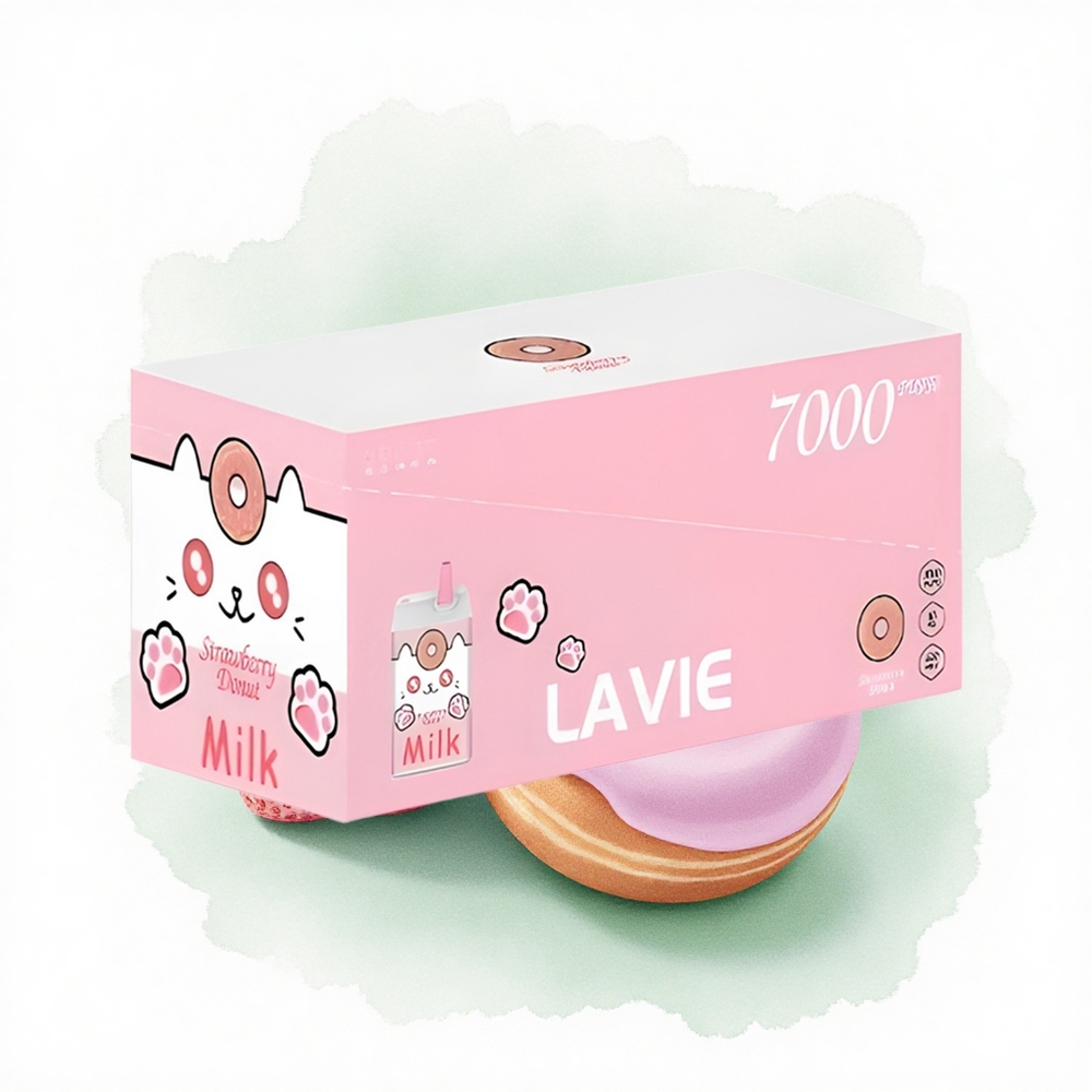 Lavie Milk 7000 Puffs Çilekli Donut 600mAh Tip C Şarj