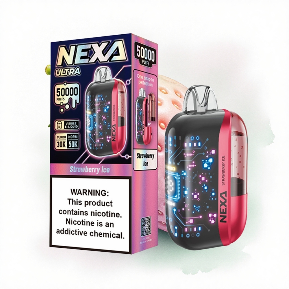 NEXA Ultra 50000 Puffs Çilek Buz 20ml 5% Nikotin 800mAh