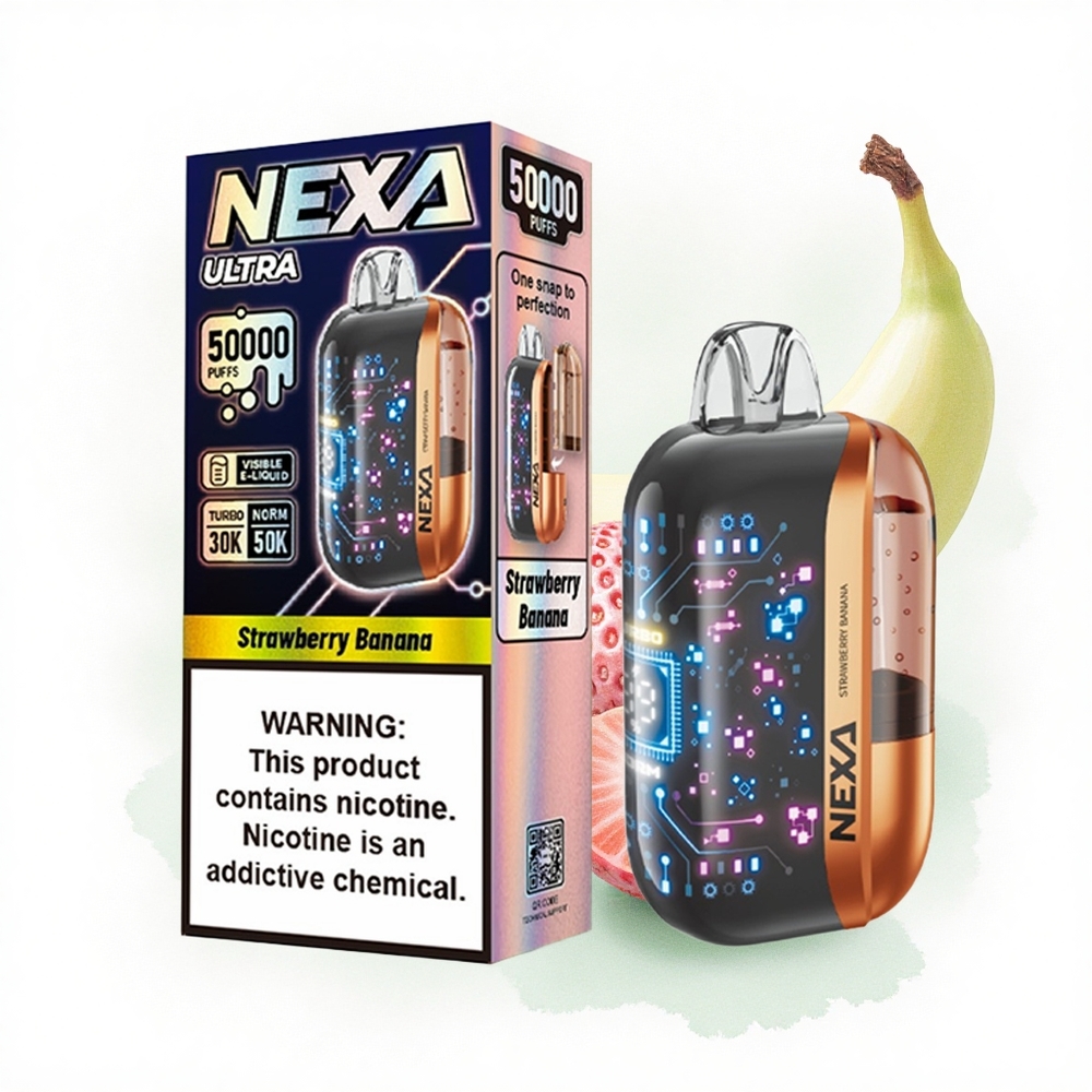 NEXA Ultra 50000 Puffs Çilek Muz 20ml 5% Nikotin 800mAh