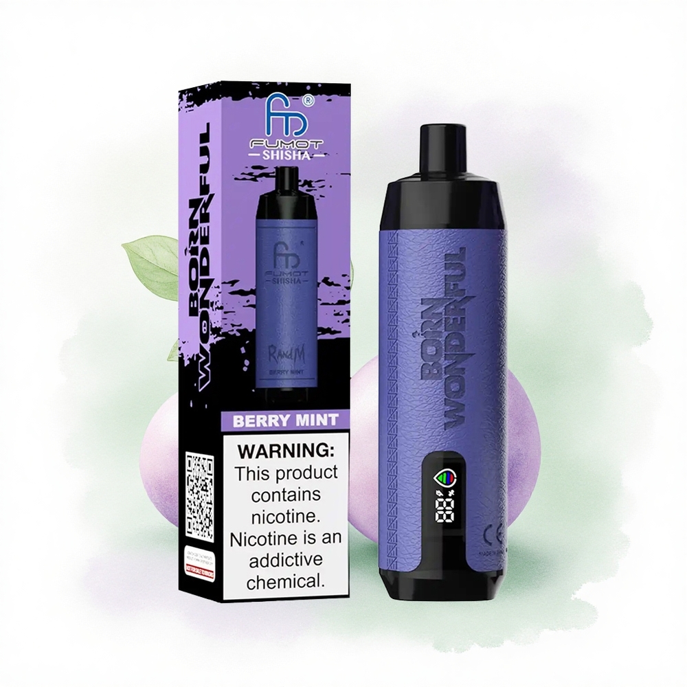 RandM Fumot Shisha 10000 Puffs Berry Nane 18ml Tip 0.6ohm 850mAh