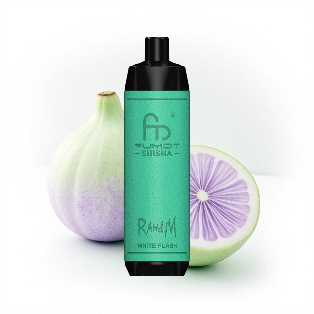 RandM Fumot Shisha 10000 Puffs Beyaz Flaş 18ml 850mAh 0.5% Nikotin