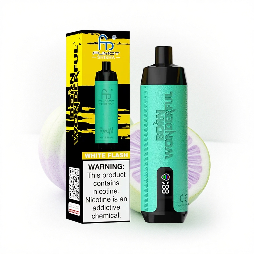 RandM Fumot Shisha 10000 Puffs Beyaz Flaş 18ml 850mAh 0.5% Nikotin