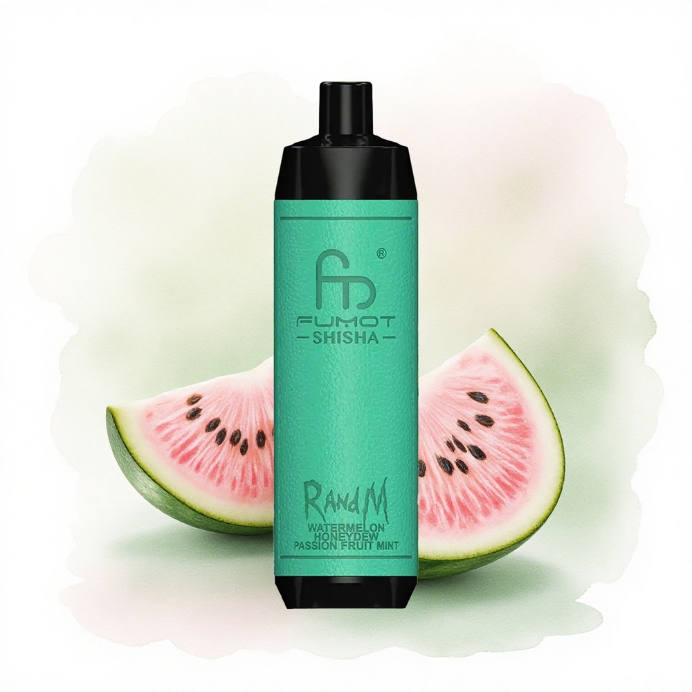 RandM Fumot Shisha 10000 Puffs Karpuz Kavun Çarkıfelek Nane 18ml 850mAh 0.5% Nikotin