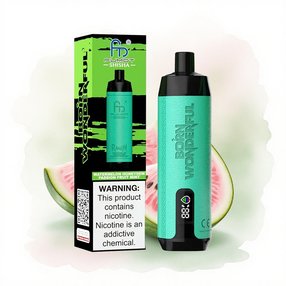 RandM Fumot Shisha 10000 Puffs Karpuz Kavun Çarkıfelek Nane 18ml 850mAh 0.5% Nikotin