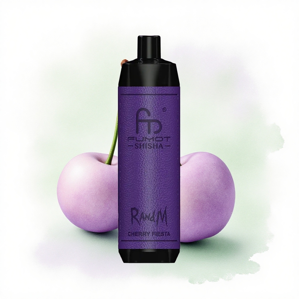 RandM Fumot Shisha 10000 Puffs Kiraz Şenliği Tip-C Port 0.6ohm Mesh Bobin 850 mAh