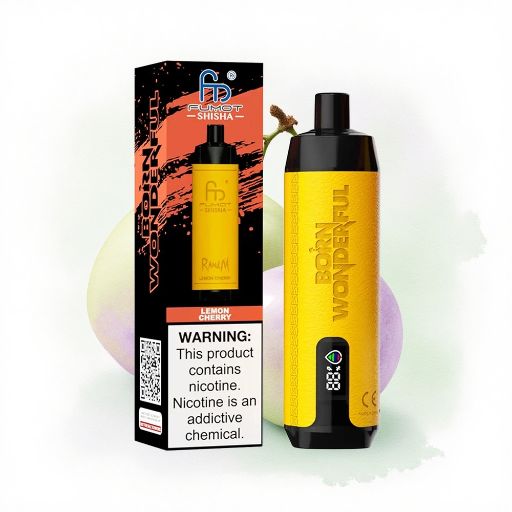 RandM Fumot Shisha 10000 Puffs Limon Kiraz LED Gösterge 850mAh Tip-C Port