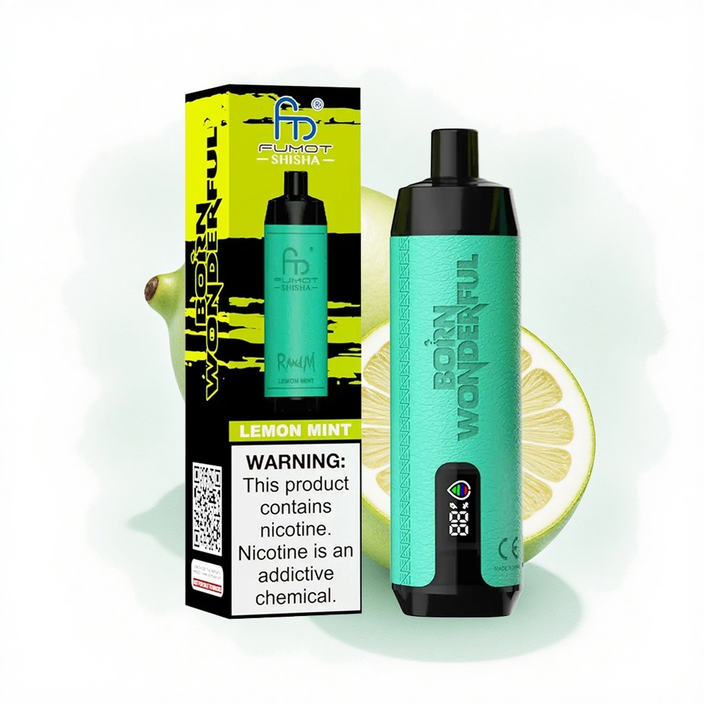 RandM Fumot Shisha 10000 Puffs Limon Nane 18ml 850mAh 0.5% Nikotin