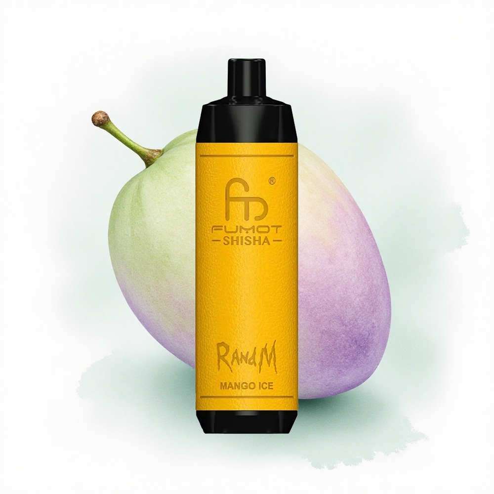 RandM Fumot Shisha 10000 Puffs Mango Buzlu Tip 850mAh 0.5% Nikotin 18ml