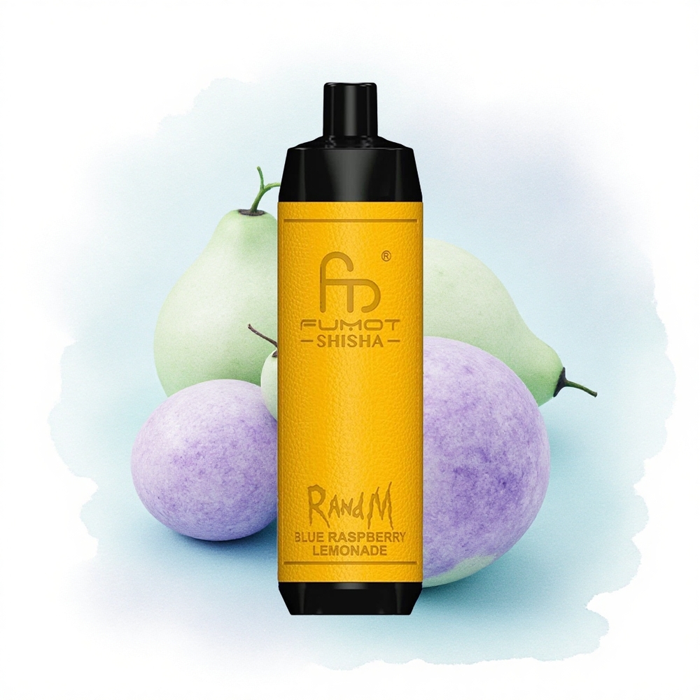 RandM Fumot Shisha 10000 Puffs Mavi Ahududu Limonata 0.5% Nikotin
