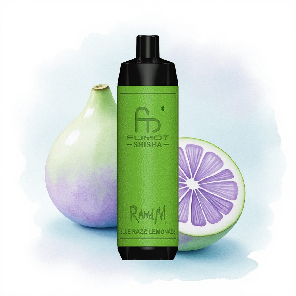 RandM Fumot Shisha 10000 Puffs Mavi Ahududu Limonata 850 mAh 0.5% Nikotin