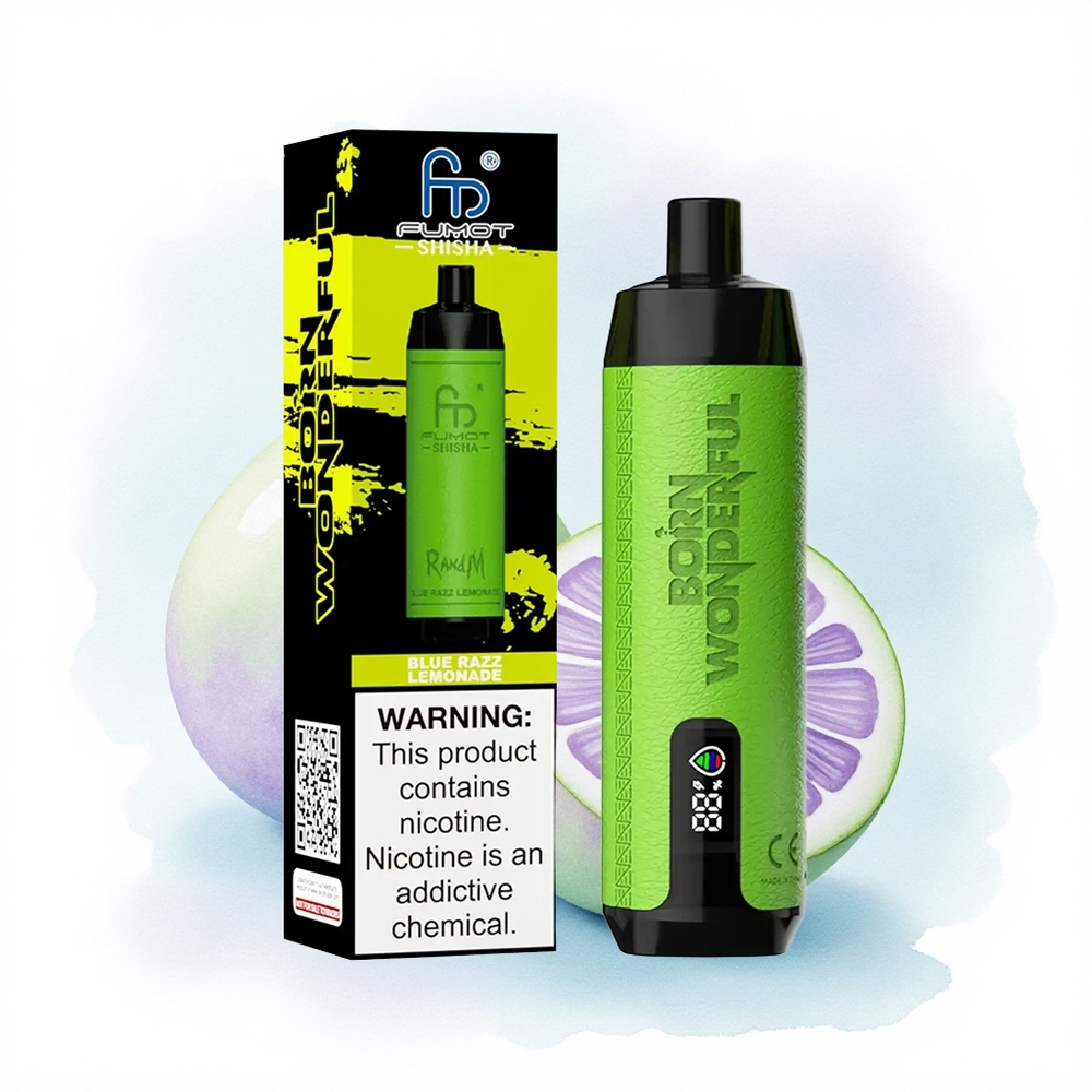 RandM Fumot Shisha 10000 Puffs Mavi Ahududu Limonata 850 mAh 0.5% Nikotin