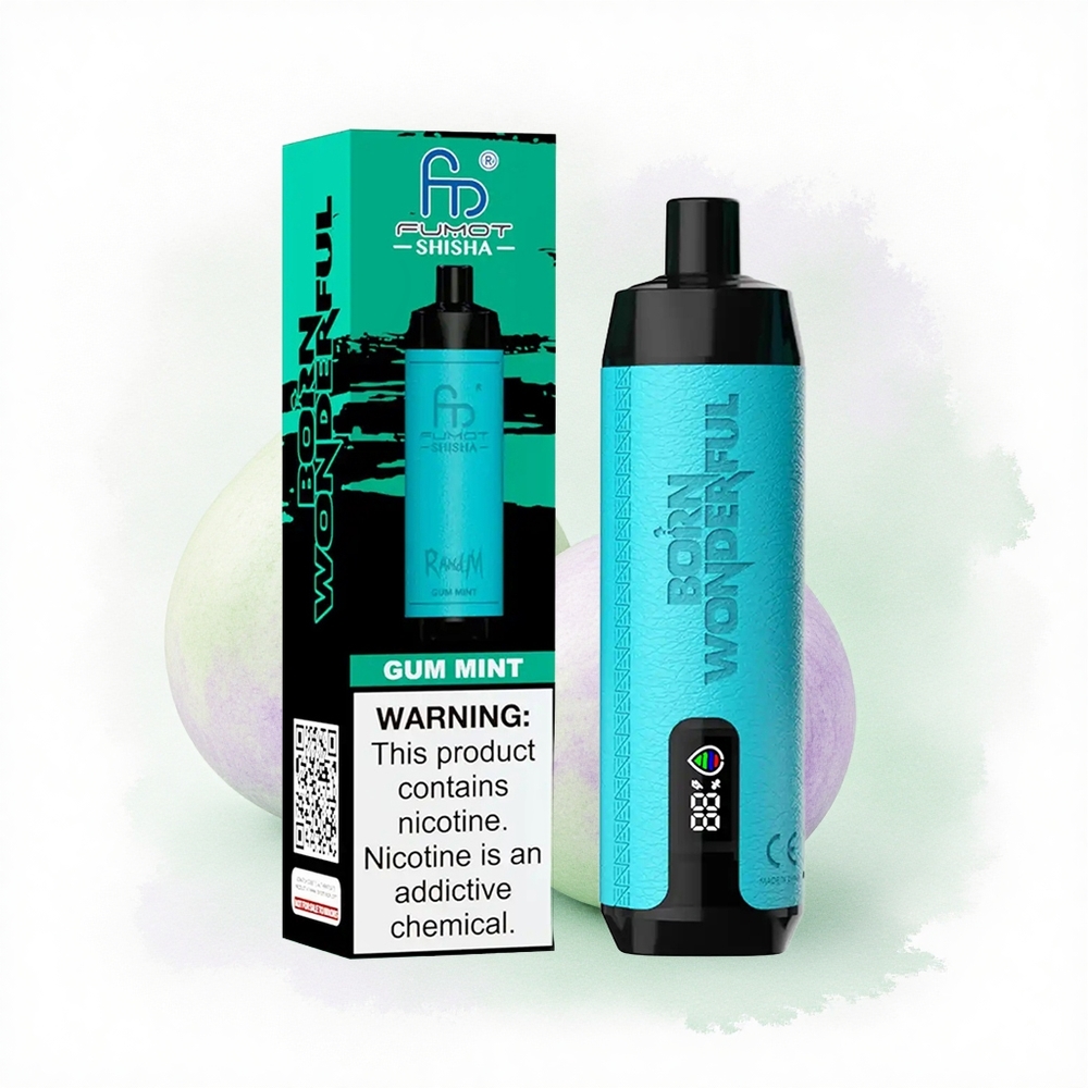 RandM Fumot Shisha 10000 Puffs Sakız Naneli Tip-C 850mAh 0.5% Nikotin