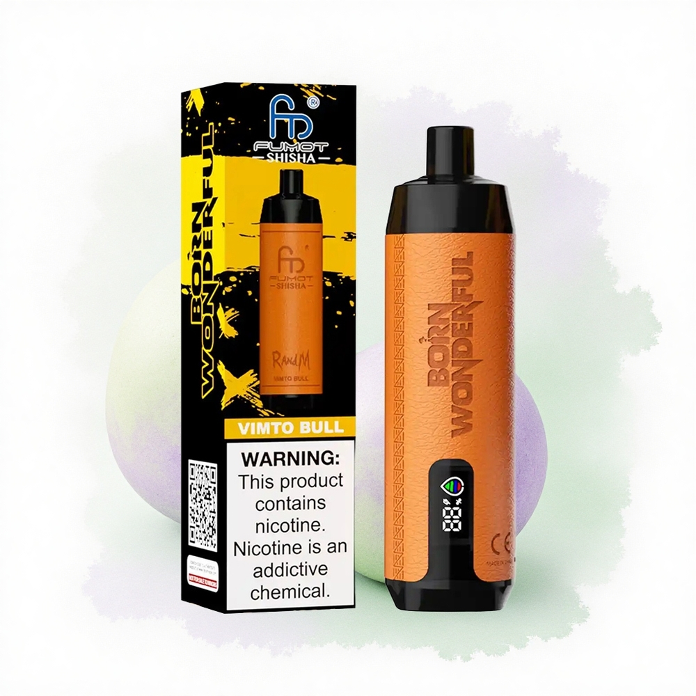 RandM Fumot Shisha 10000 Puffs Vimto Boğa LED Göstergeli 850 mAh