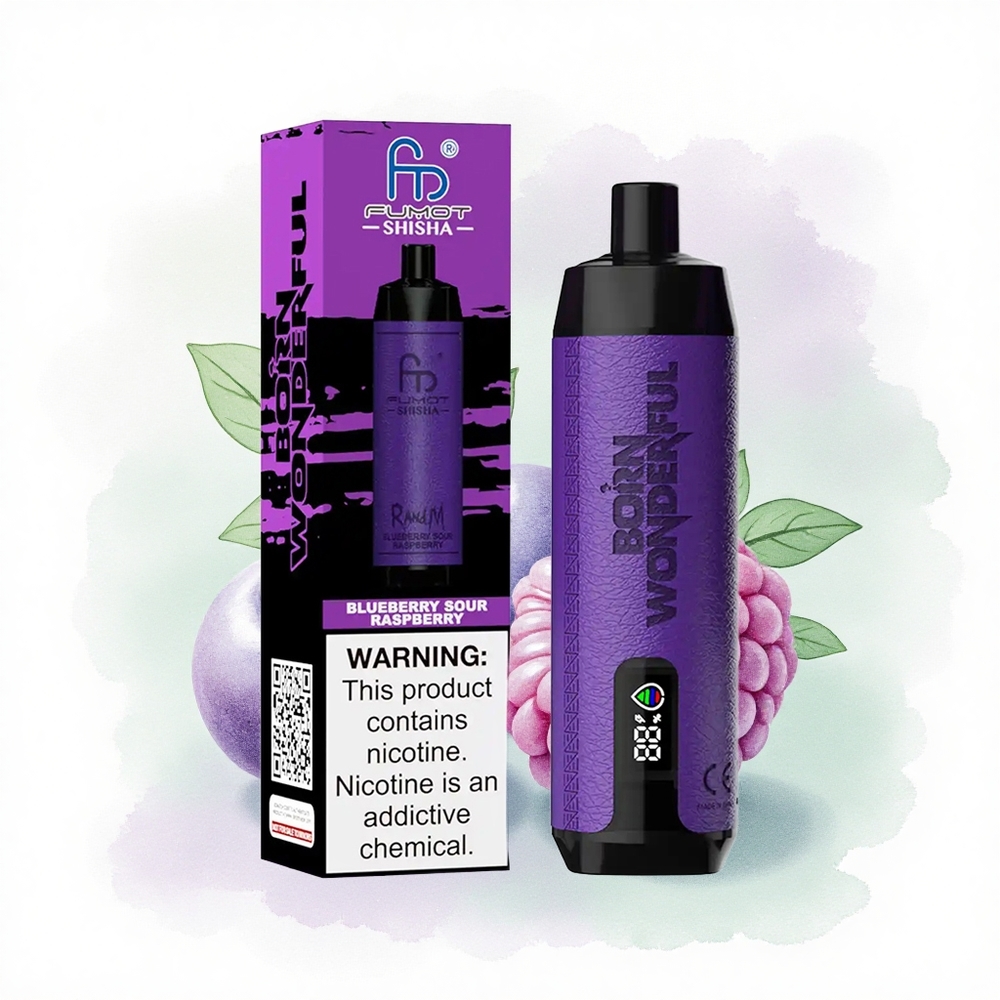 RandM Fumot Shisha 10000 Puffs Yaban Mersini Ekşi Ahududu 850 mAh 0.5% Nikotin