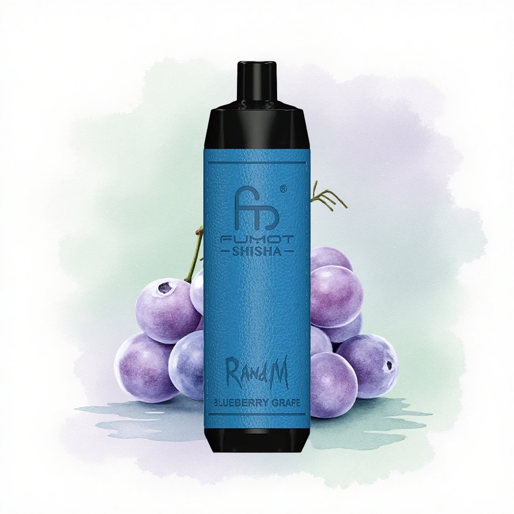 RandM Fumot Shisha 10000 Puffs Yaban Mersini Üzüm 850mAh 0.5% Nikotin