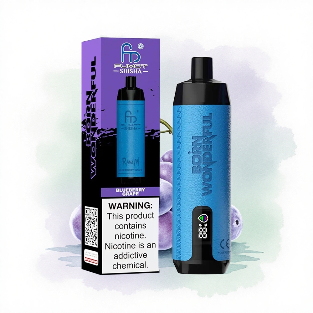 RandM Fumot Shisha 10000 Puffs Yaban Mersini Üzüm 850mAh 0.5% Nikotin