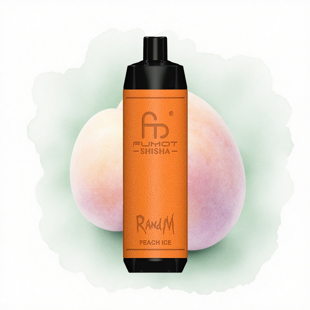 RandM Fumot Shisha 10000 Puffs Şeftali Buz 18ml 850mAh 0.5% Nikotin