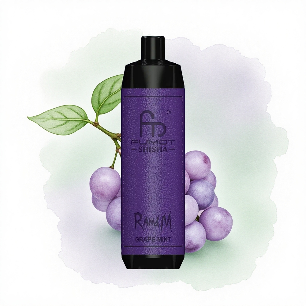 RandM Fumot Shisha 10000 Puffs Üzüm Naneli 0.6ohm Mesh ve 850 mAh