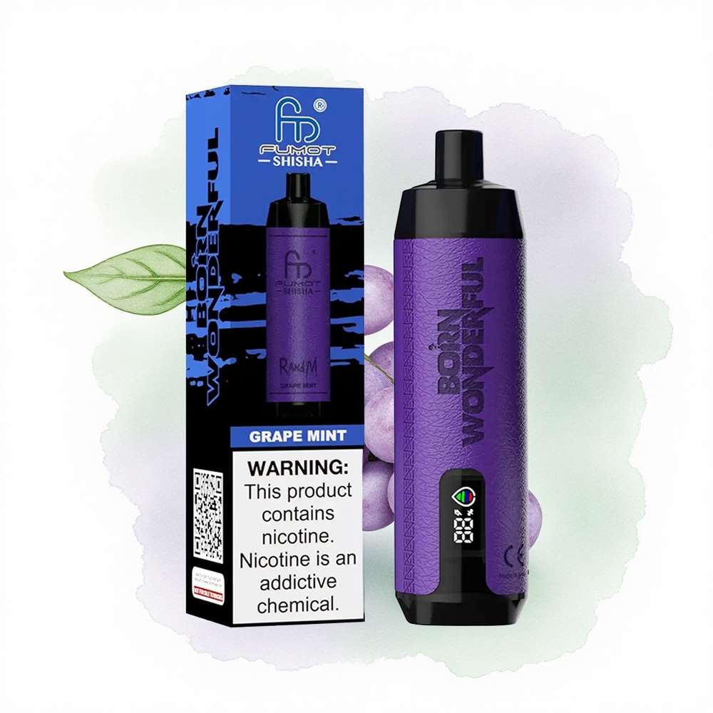 RandM Fumot Shisha 10000 Puffs Üzüm Naneli 0.6ohm Mesh ve 850 mAh