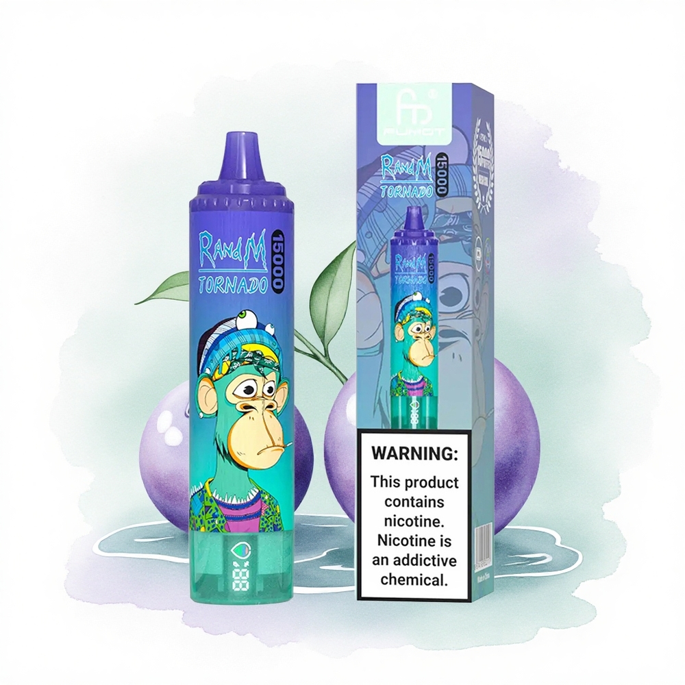 RandM Fumot Tornado 15000 Puffs Buzlu Yabanmersini 25ml 850mAh Mesh