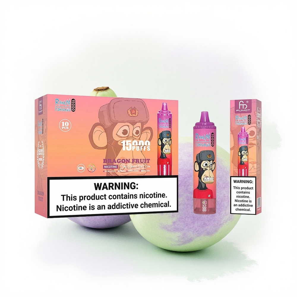 RandM Fumot Tornado 15000 Puffs Ejderha Meyvesi 25ml Nikotinsiz 850mAh