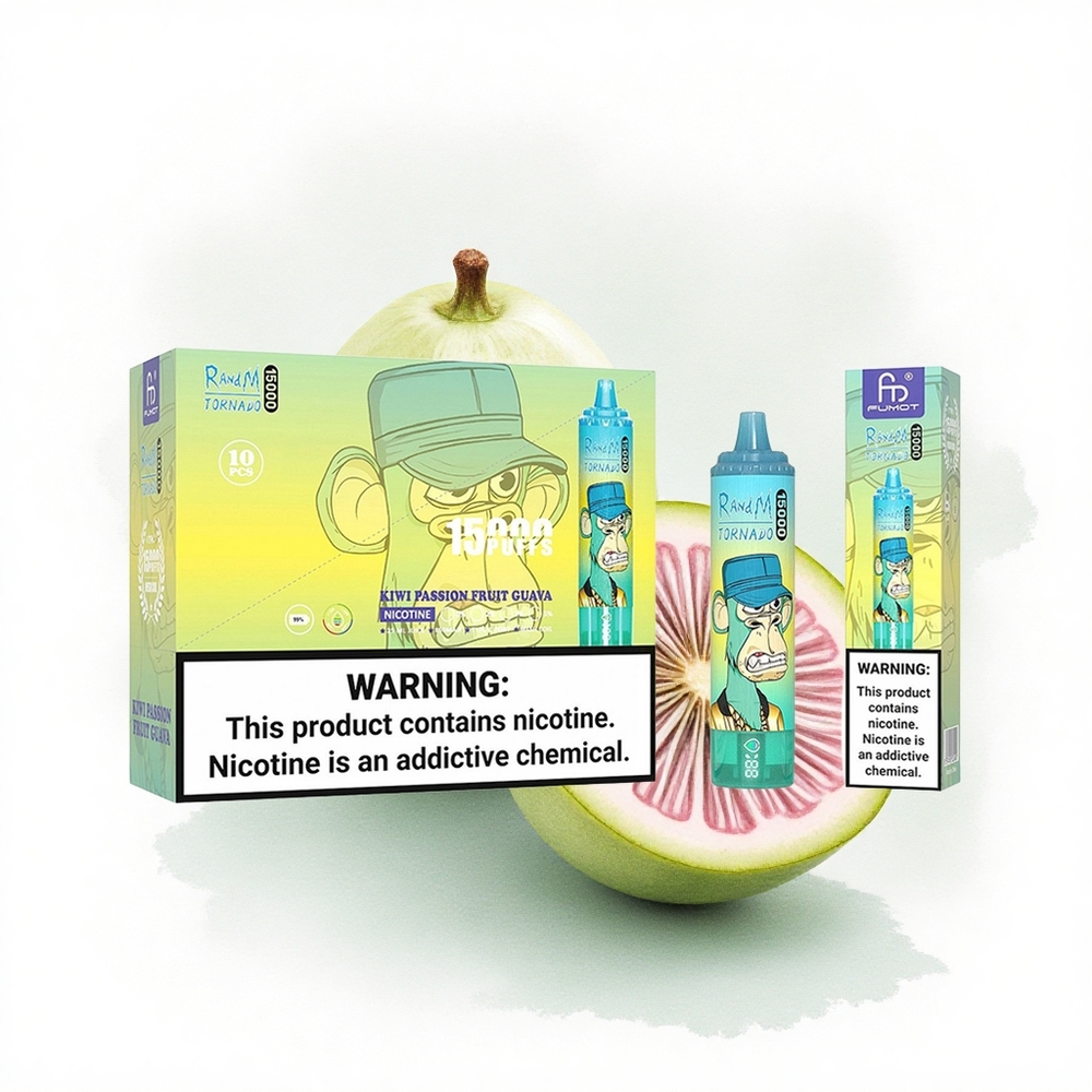 RandM Fumot Tornado 15000 Puffs Kiwi Çarkıfelek Guava 25ml 850mAh