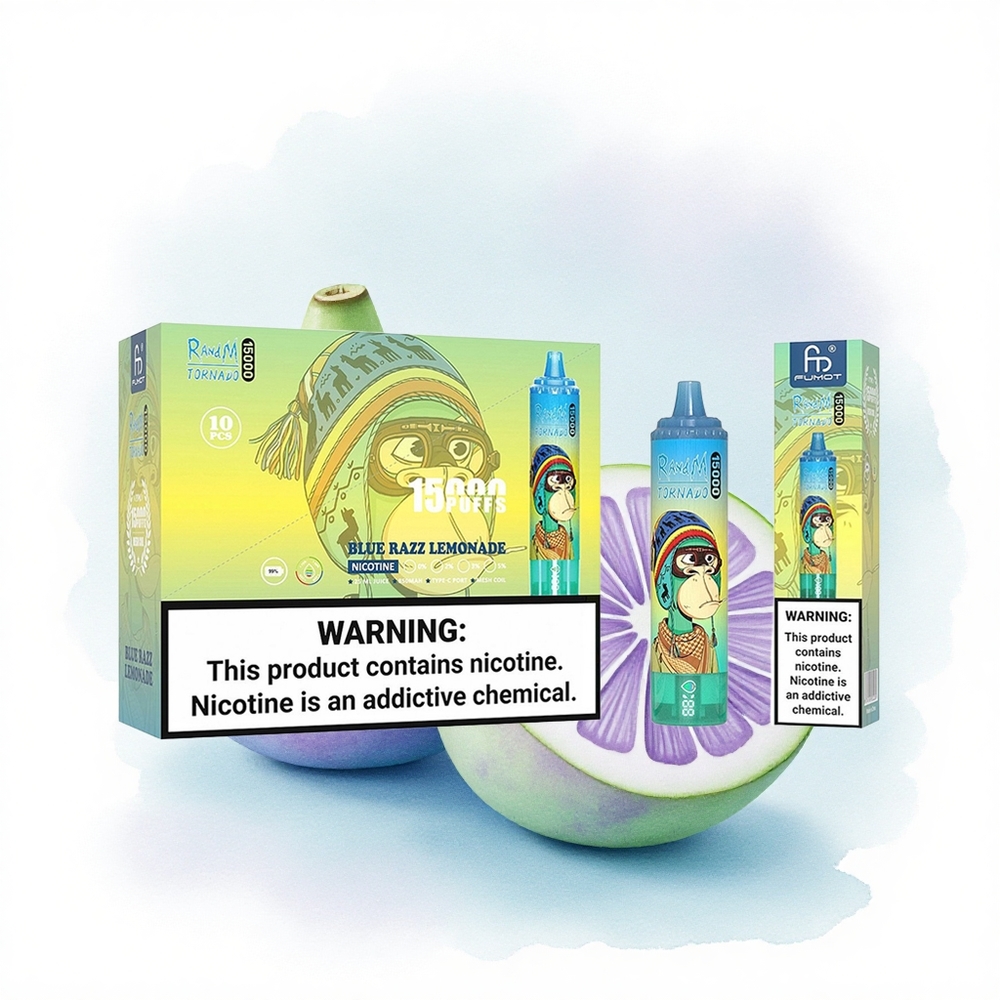 RandM Fumot Tornado 15000 Puffs Mavi Ahududu Limonata 25ml 850mAh