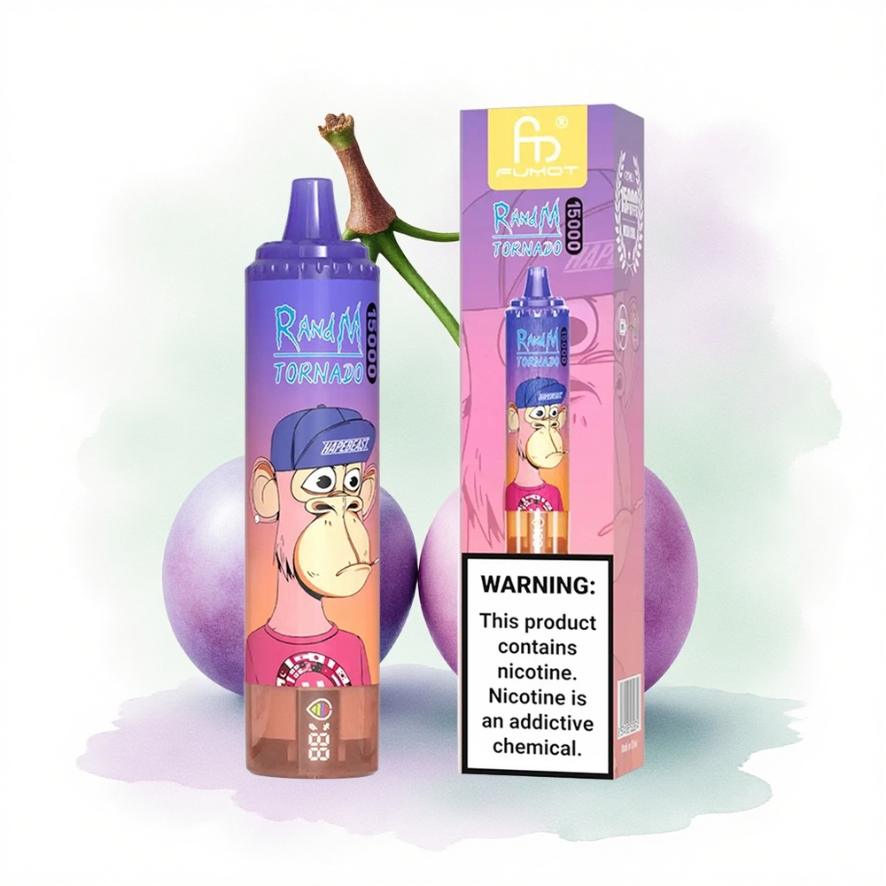 RandM Fumot Tornado 15000 Puffs Yaban Mersini Kiraz Böğürtlen 25ml 850mAh