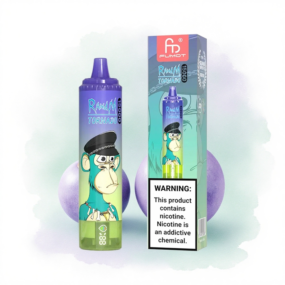 RandM Fumot Tornado 15000 Puffs Yabanmersini Balon Şeker 850mAh Mesh