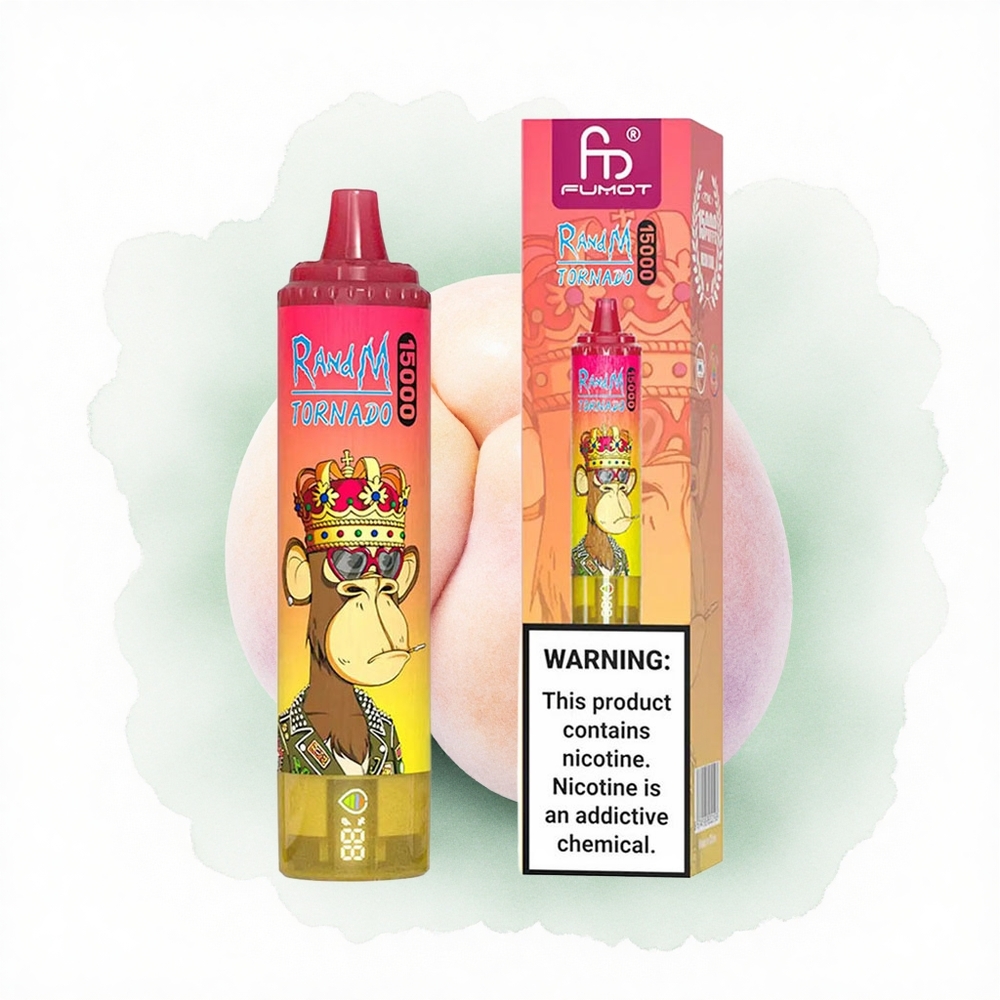 RandM Fumot Tornado 15000 Puffs Şeftali Buz 25ml Mesh 850mAh