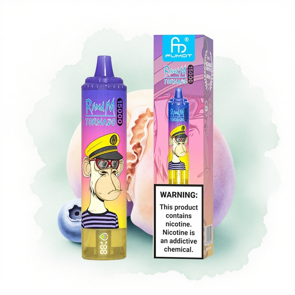 RandM Fumot Tornado 15000 Puffs Şeftali Yabanmersini Şeker 25ml 850mAh