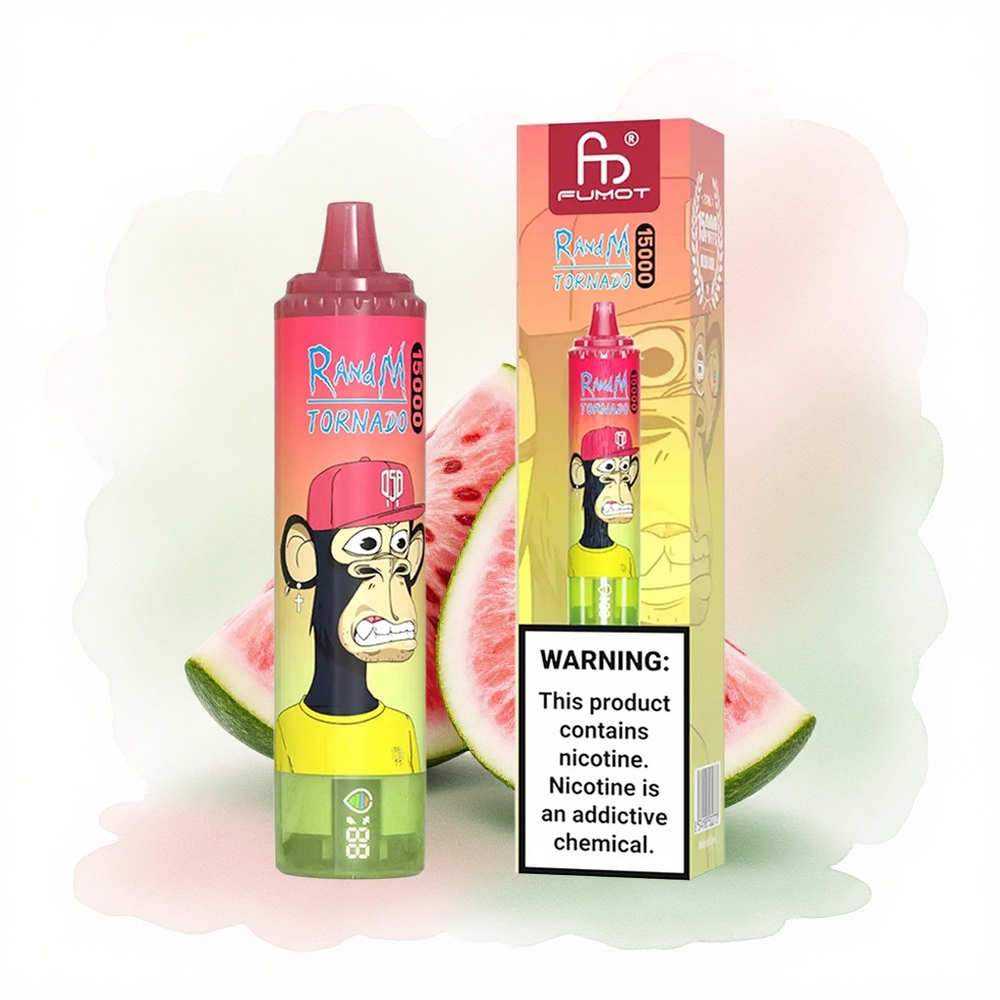 RandM Fumot Tornado 15000 Puffs Çilek Karpuz Limonata 25ml 850mAh Mesh Coil