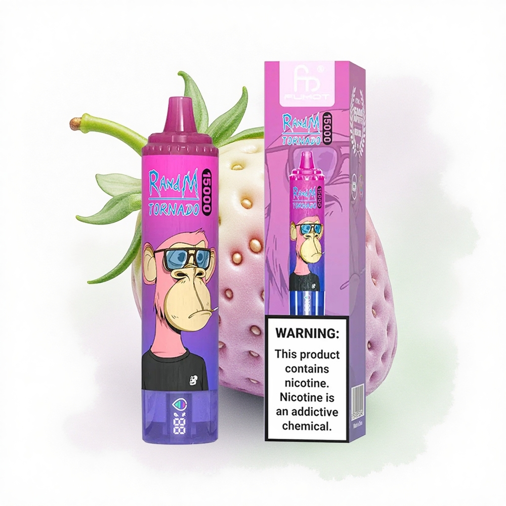 RandM Fumot Tornado 15000 Puffs Çilek Üzüm 25ml 850mAh Mesh