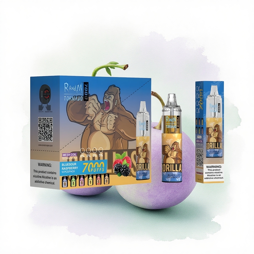 RandM Fumot Tornado 7000 Puffs Ahududu Türk Mavi 850mAh Mesh