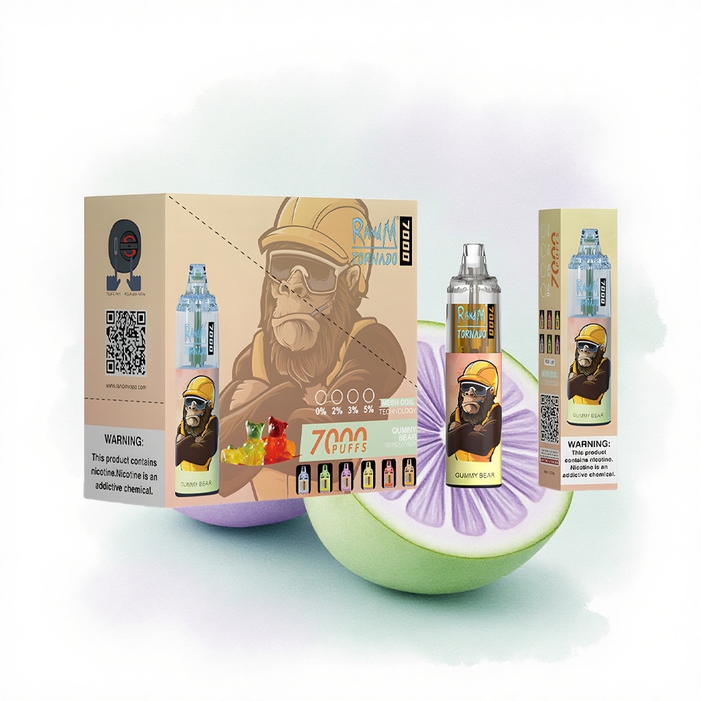 RandM Fumot Tornado 7000 Puffs Ayıcık Şekeri 850mAh Type-C Ağızlık