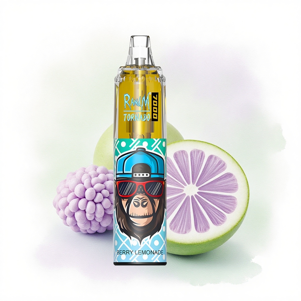 RandM Fumot Tornado 7000 Puffs Berry Limonat 850mAh Mesh Coil Tip-C