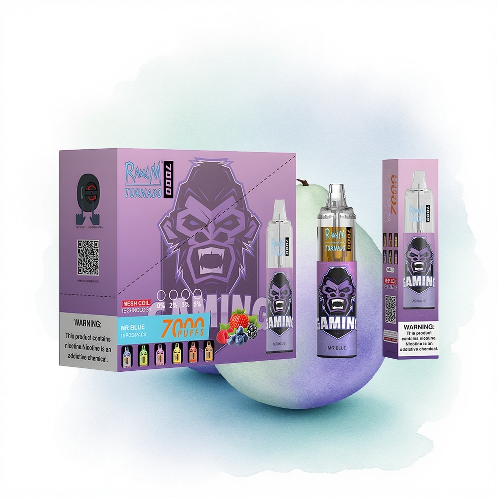 RandM Fumot Tornado 7000 Puffs Dr. Blue 14 ML Mesh Coil 850 mAh