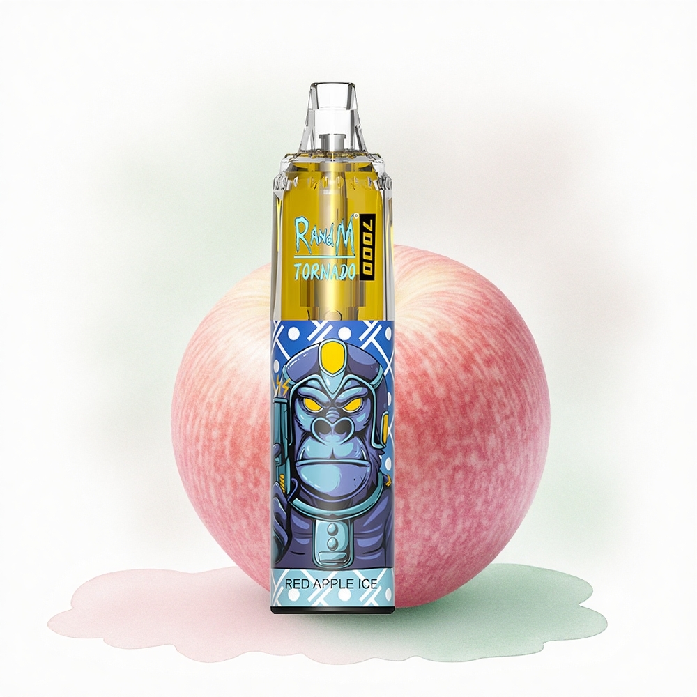 RandM Fumot Tornado 7000 Puffs Kırmızı Elma Buzu 850mAh Tip-C Port
