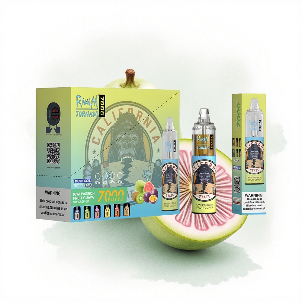 RandM Fumot Tornado 7000 Puffs Kivi Çarkıfelek Guava %5 Nikotin 850 mAh