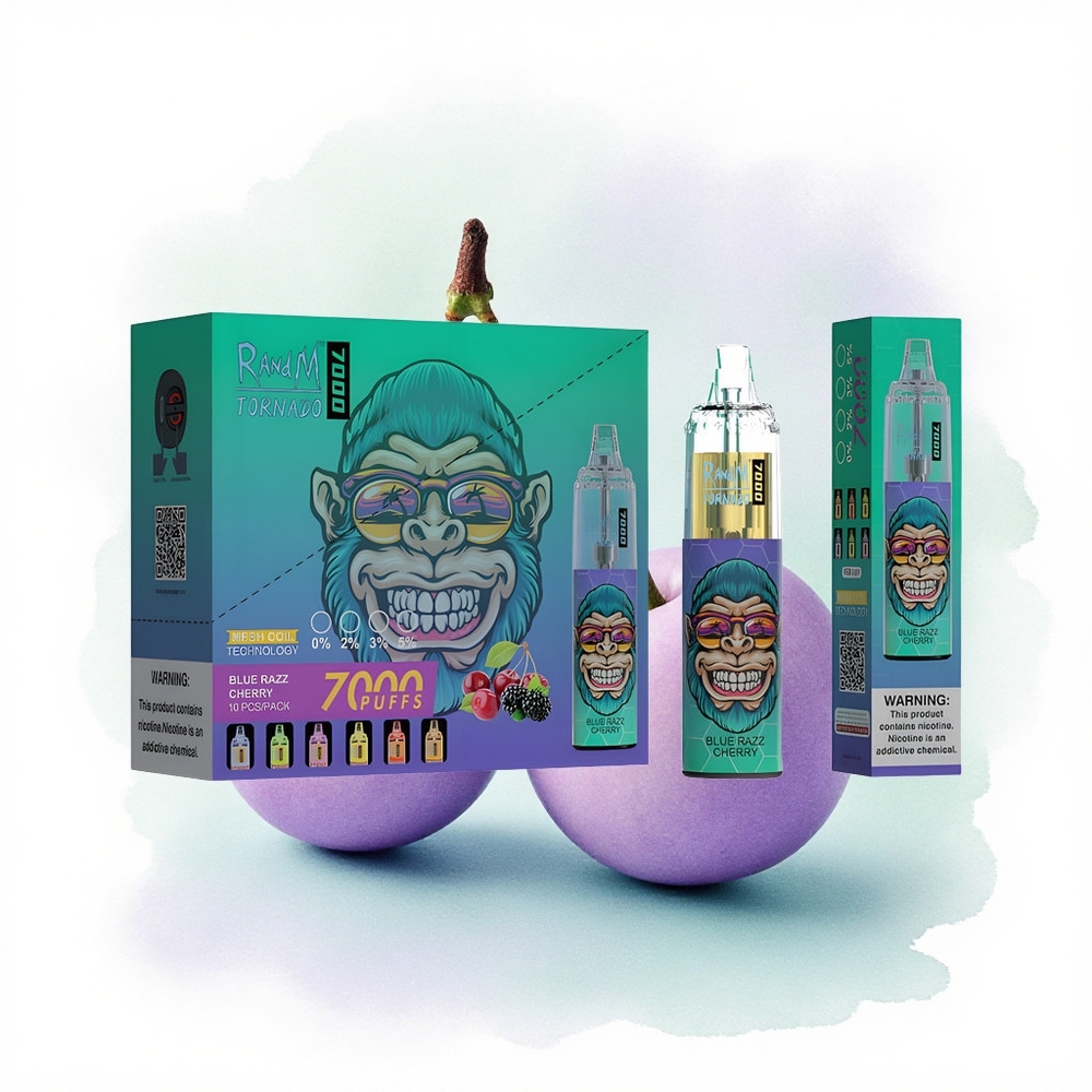 RandM Fumot Tornado 7000 Puffs Mavi Ahududu Vişne Tip-C Port 850mAh