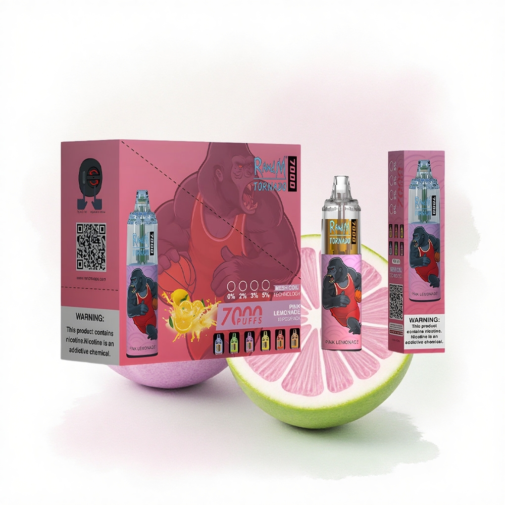 RandM Fumot Tornado 7000 Puffs Pembe Limonata 850 mAh Tip-C Ağızlık