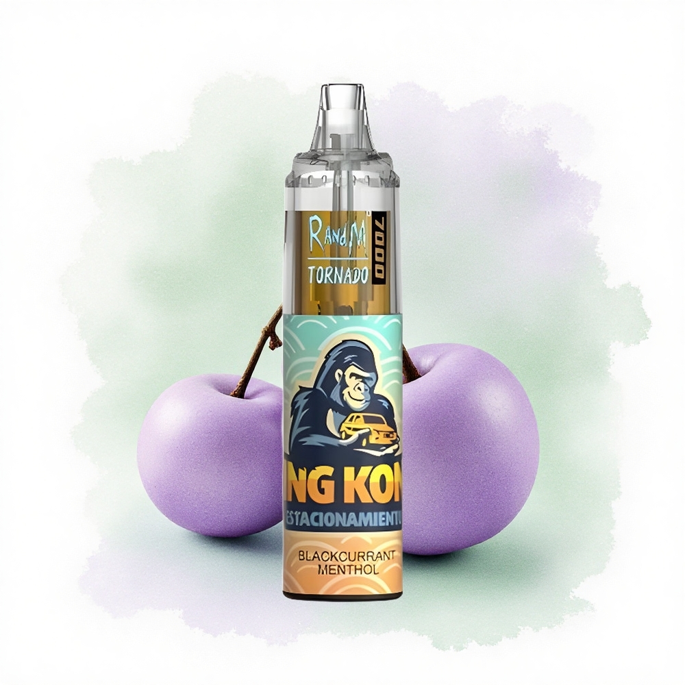 RandM Fumot Tornado 7000 Puffs Siyah Frenk Üzümü Mentollü 850mAh Tip-C