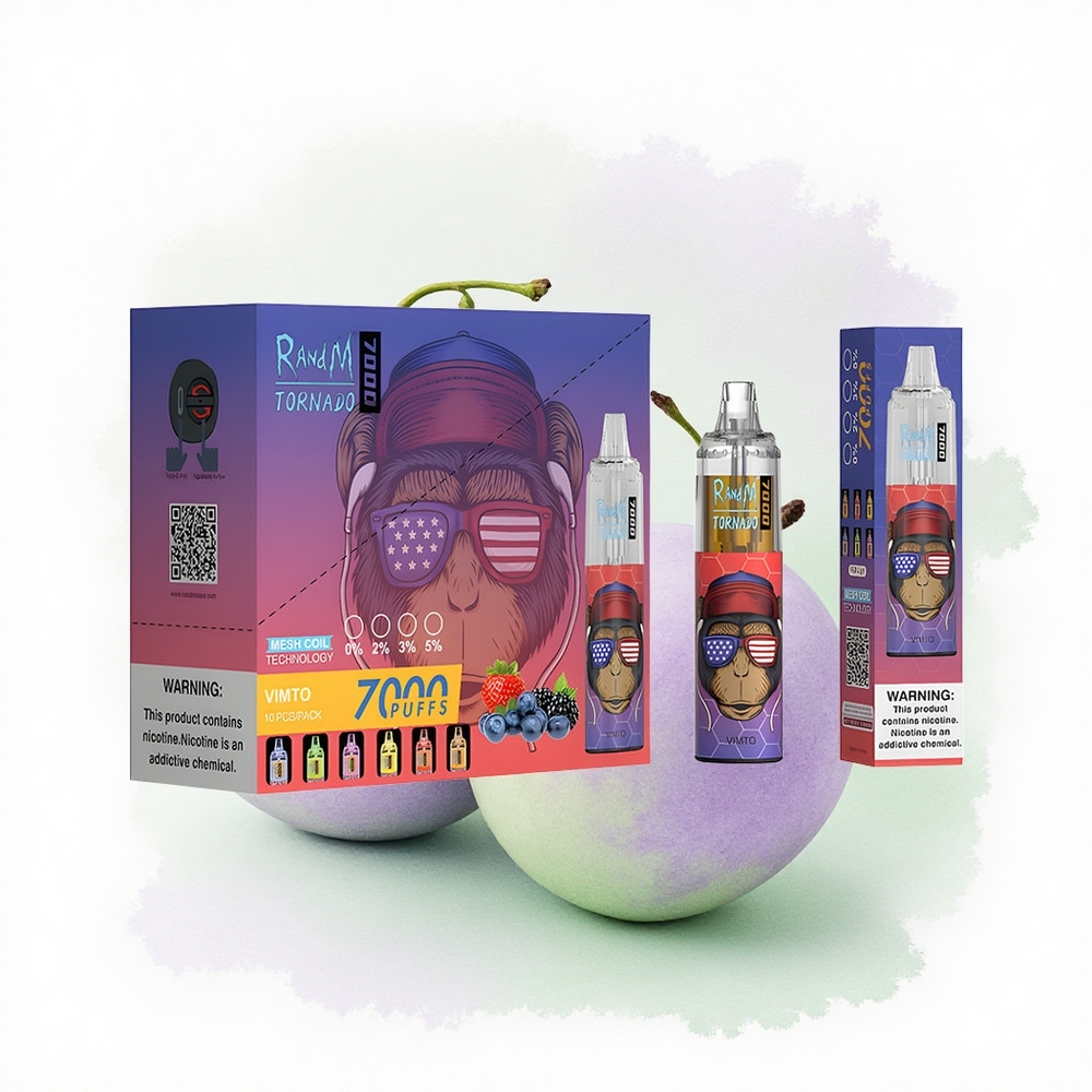 RandM Fumot Tornado 7000 Puffs Vimto Ayar-Havalı 850 mAh Şebeke Sargılı