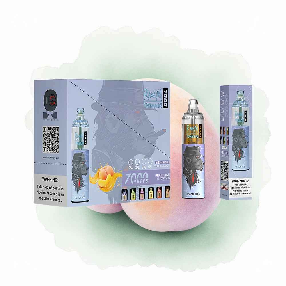 RandM Fumot Tornado 7000 Puffs Şeftali Buz 850 MAH Tip-C Port