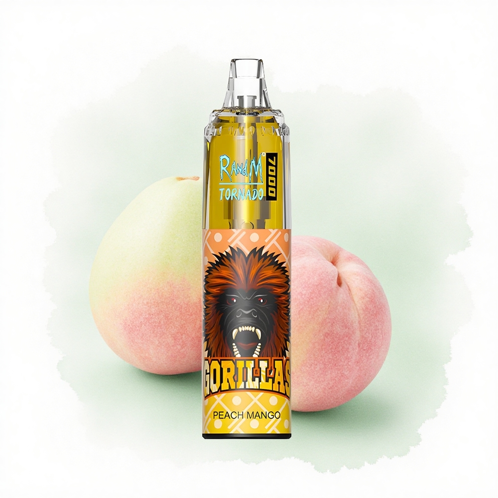 RandM Fumot Tornado 7000 Puffs Şeftali Mango 850mAh Tip-C Hava Ayar
