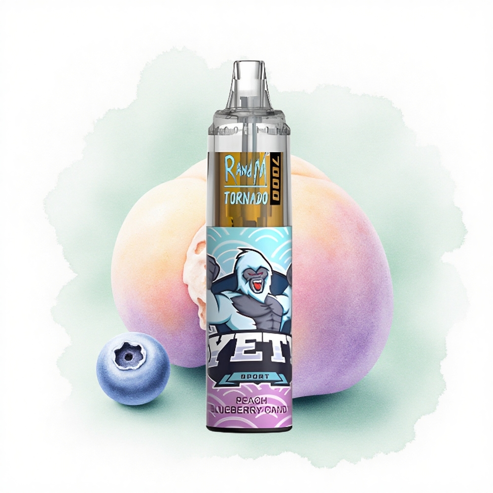 RandM Fumot Tornado 7000 Puffs Şeftali Yabanmersini Şeker 14 ML E-sıvı 850 mAh