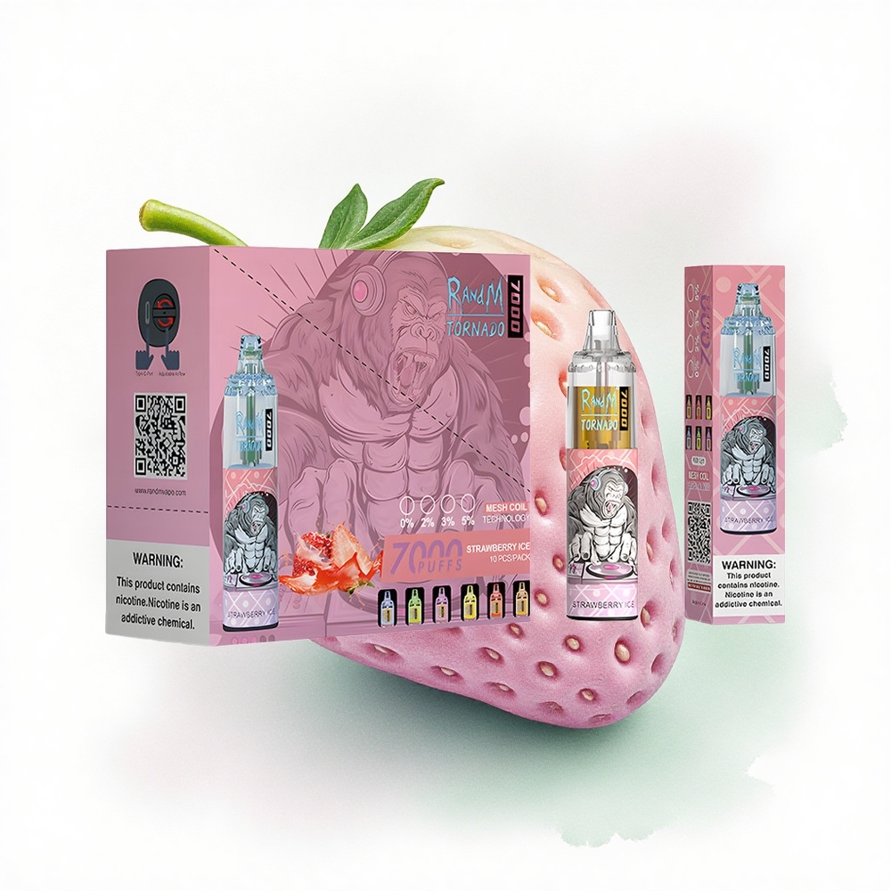 RandM Fumot Tornado 7000 Puffs Çilek Buz 14 ML E-sıvı 850 mAh