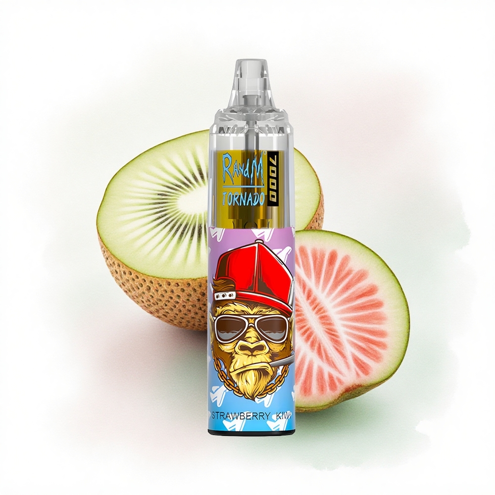 RandM Fumot Tornado 7000 Puffs Çilek Kivi 850 mAh Mesh Coil